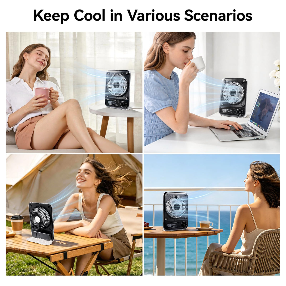 8.6 Inch Rechargeable Portable Desk Fan G6260