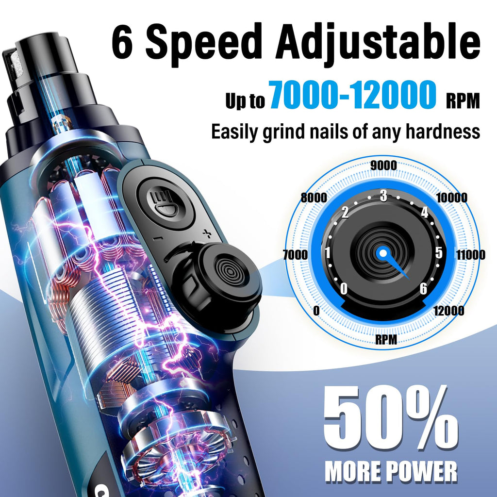 Dog Nail Grinder with 2 LED Lights Rechargeable Y786