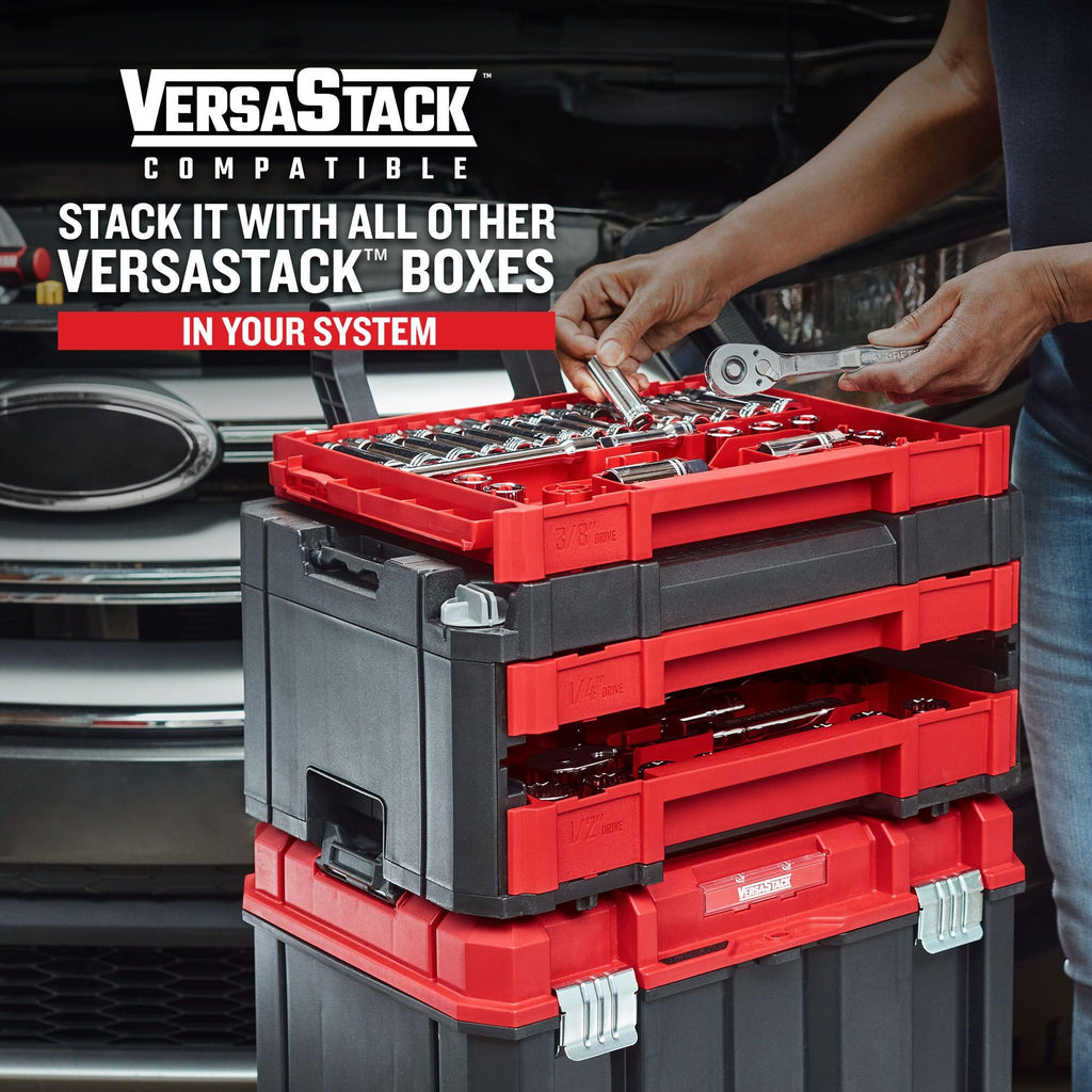 230 Pcs Mechanics Tool Set Socket Wrench Set with Toolbox L6147