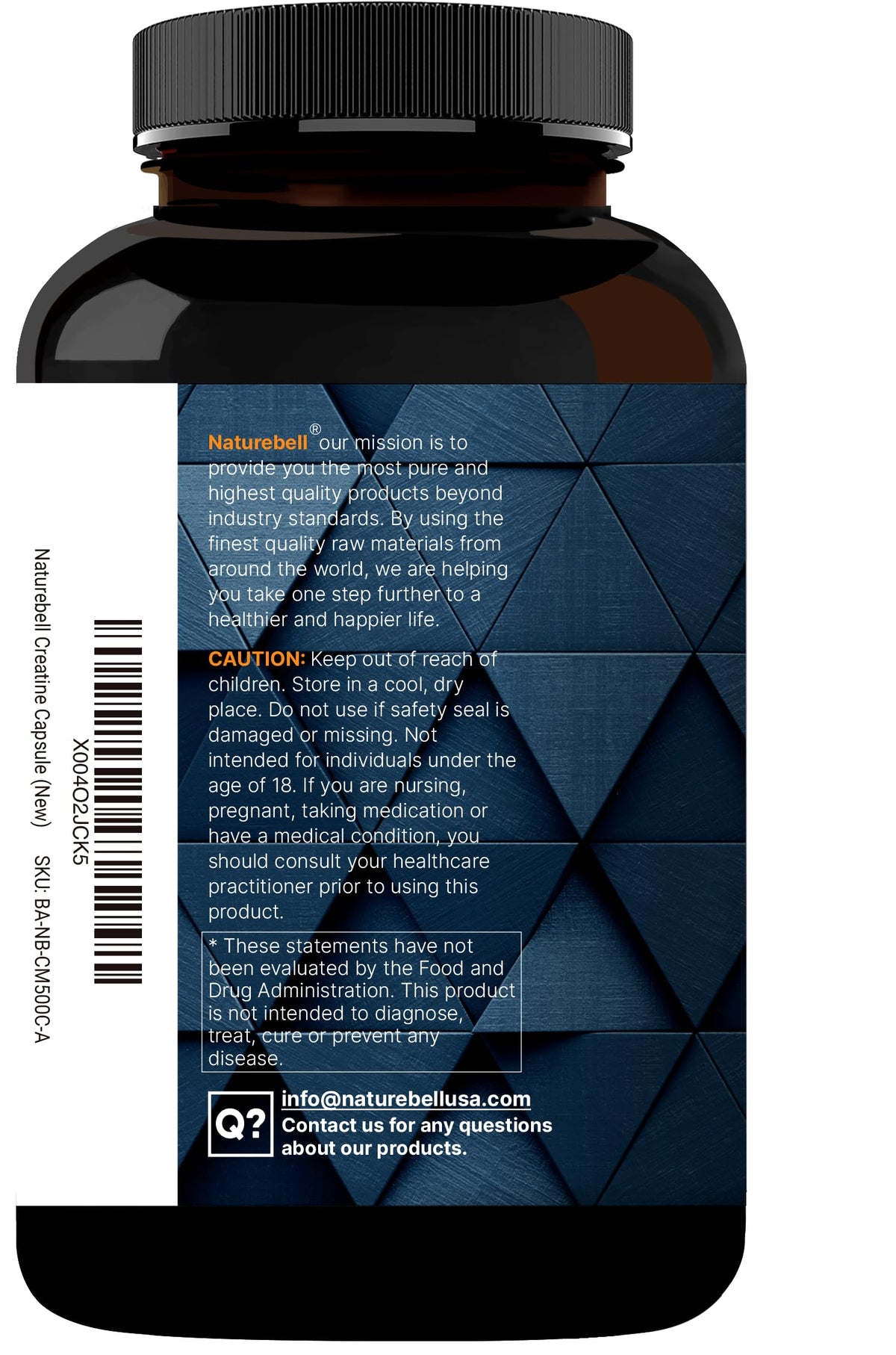 Micronized Unflavored Creatine Monohydrate Capsules 5,000mg 500 Count A162113