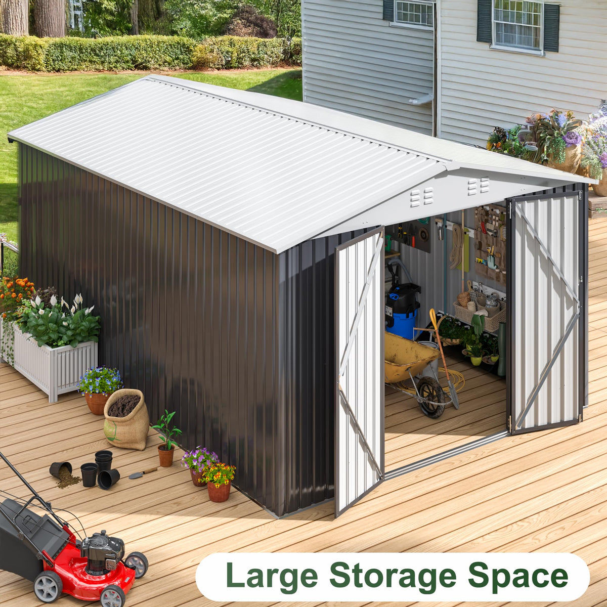 10x14 FT Outdoor Storage Shed H10153