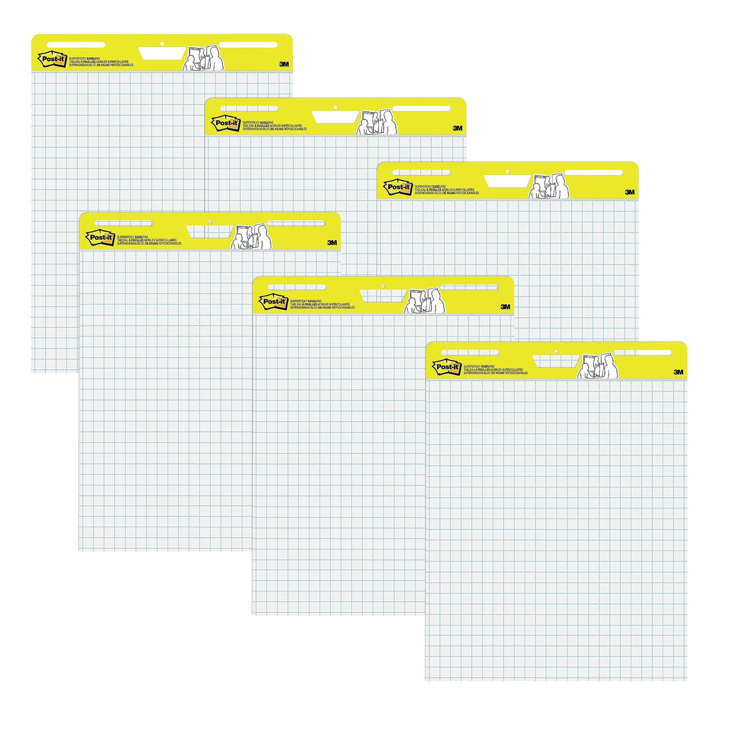 Super Sticky Easel Pad 25-Inch x 30-Inch White with Grid 30 Sheets/Pad N4259