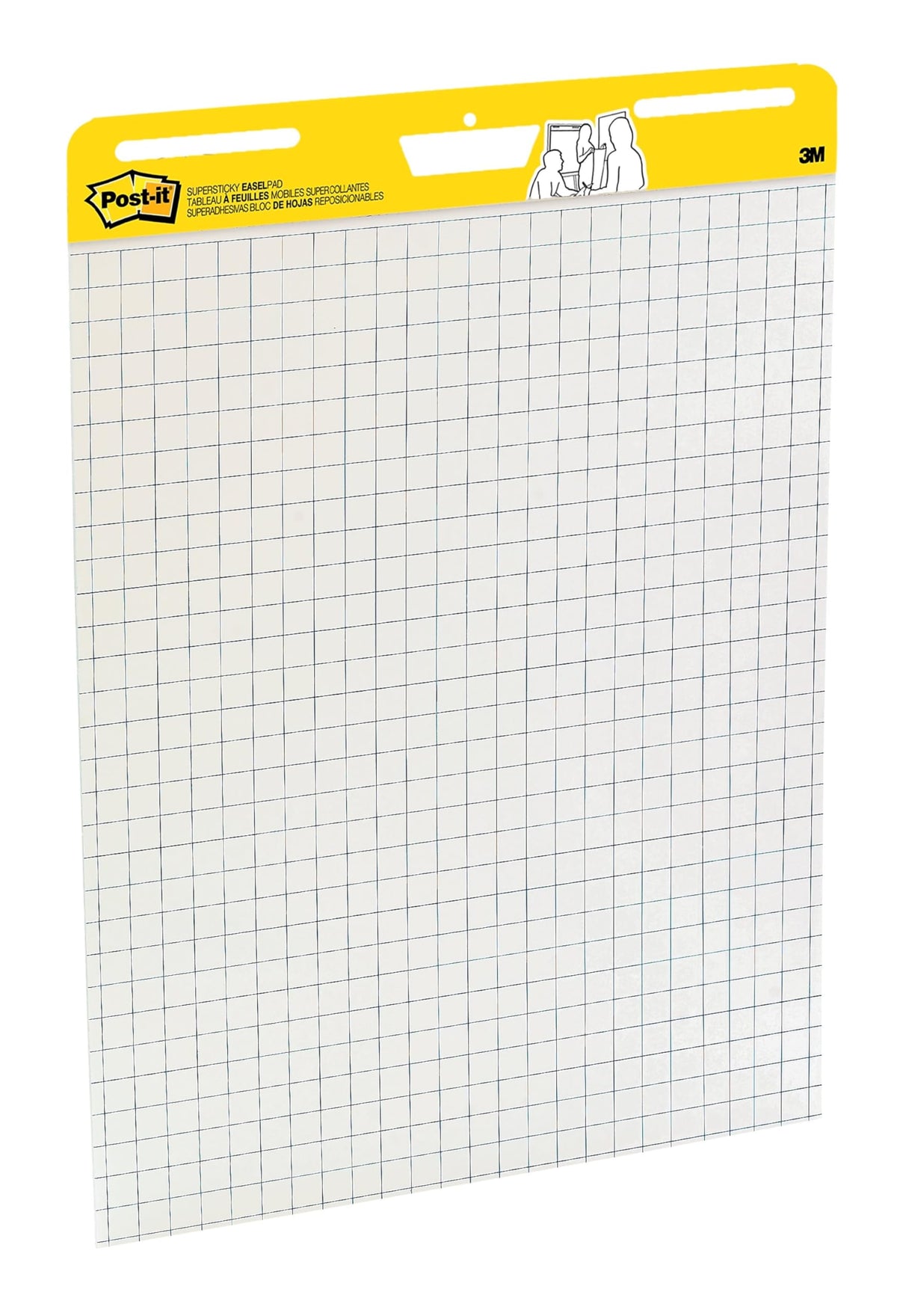 Super Sticky Easel Pad 25-Inch x 30-Inch White with Grid 30 Sheets/Pad N4259