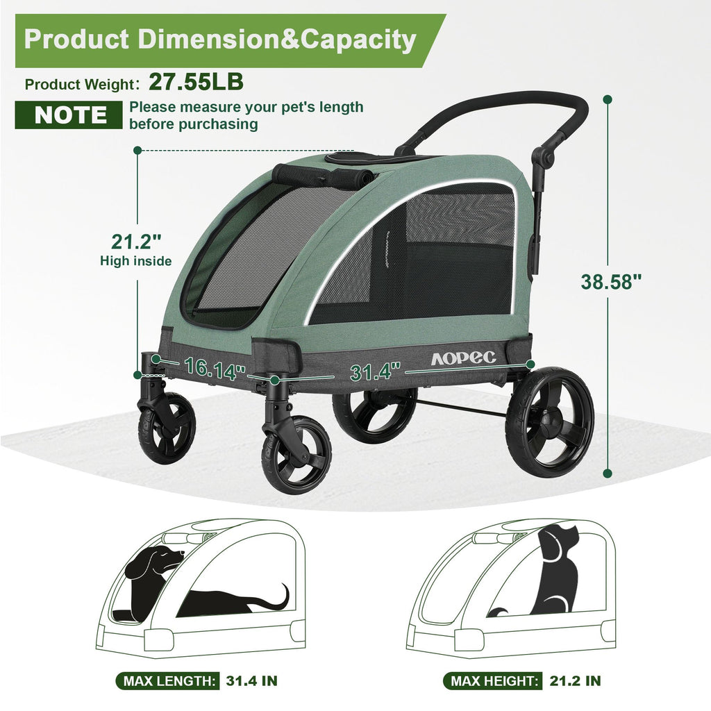 Green Dog Stroller 160 lbs Capacity K729014