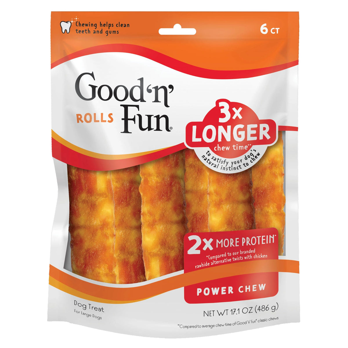 Long-Lasting Dog Treat for Large Dogs, 6 Count G902471