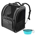 Dark Grey Breathable Mesh Cat Backpack Carrier L93344