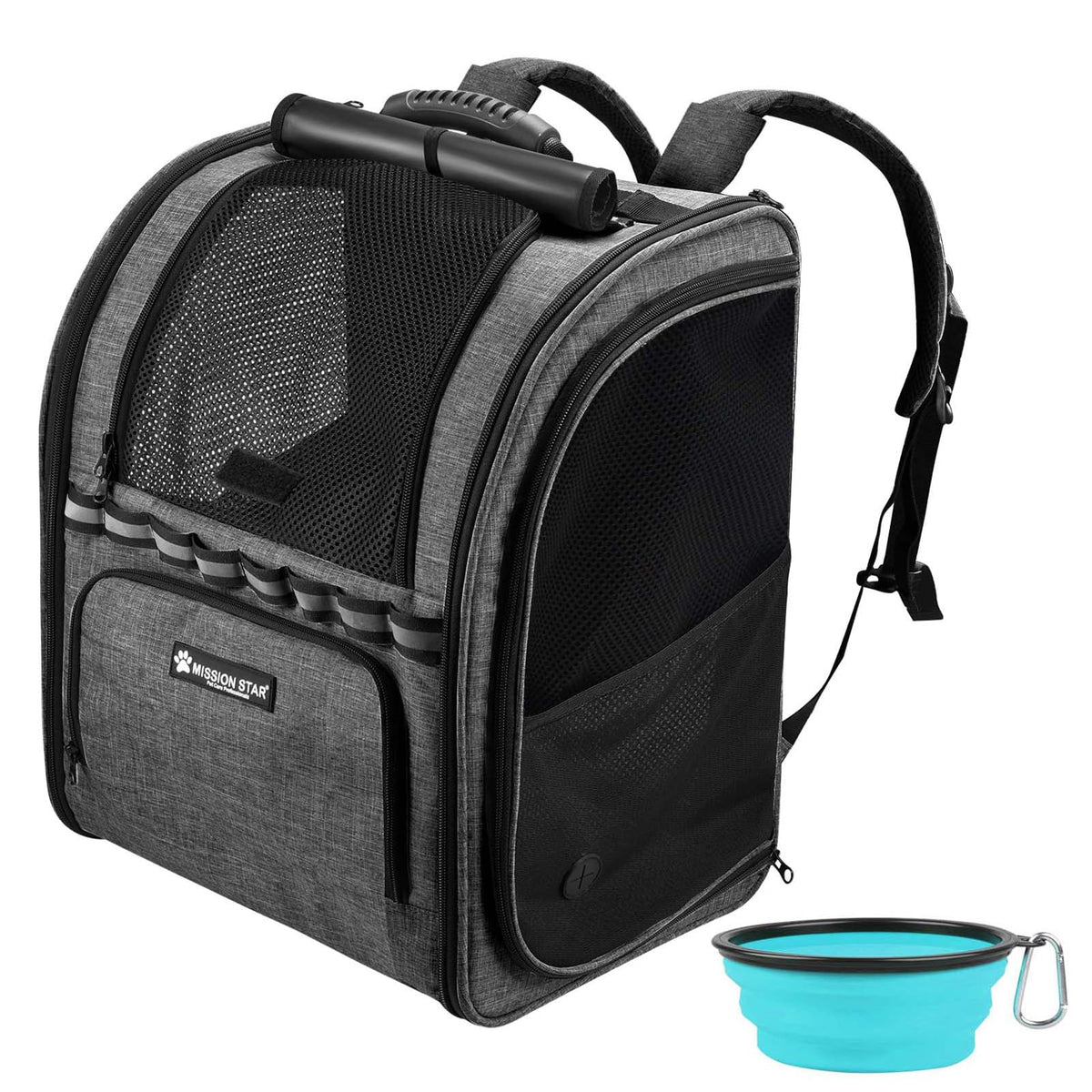 Dark Grey Breathable Mesh Cat Backpack Carrier L93344