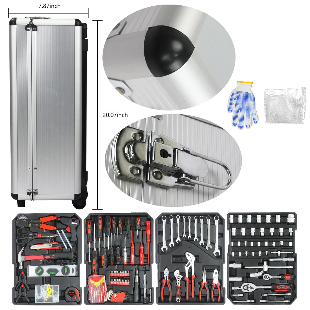 899-Piece Household Tool Set with Rolling Case G2516