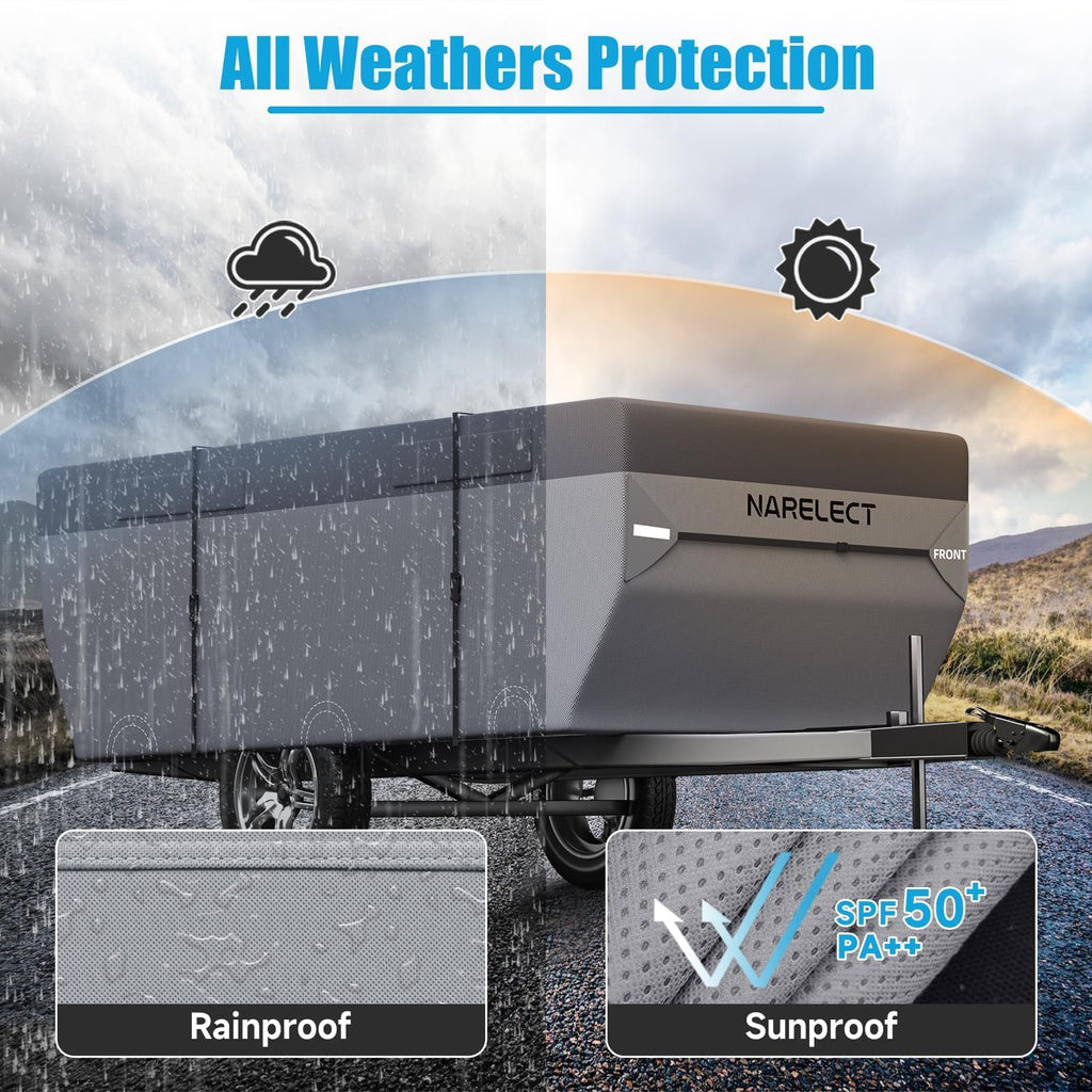 14'-16' 7 Layers Waterproof Anti-UV Ripstop Pop up Camper Cover J79513