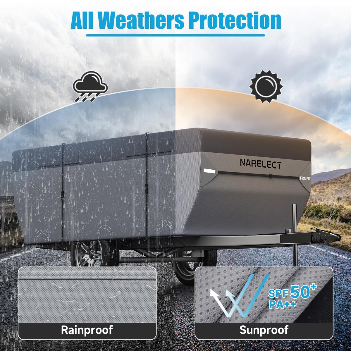 14'-16' 7 Layers Waterproof Anti-UV Ripstop Pop up Camper Cover J79513