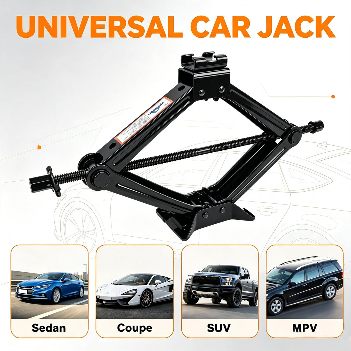 3 Ton Scissor Car Jack Kit with Wrench C25961