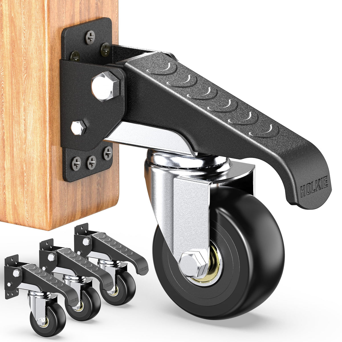 Heavy Duty Retractable Casters 700 lbs 4 Casters W37517