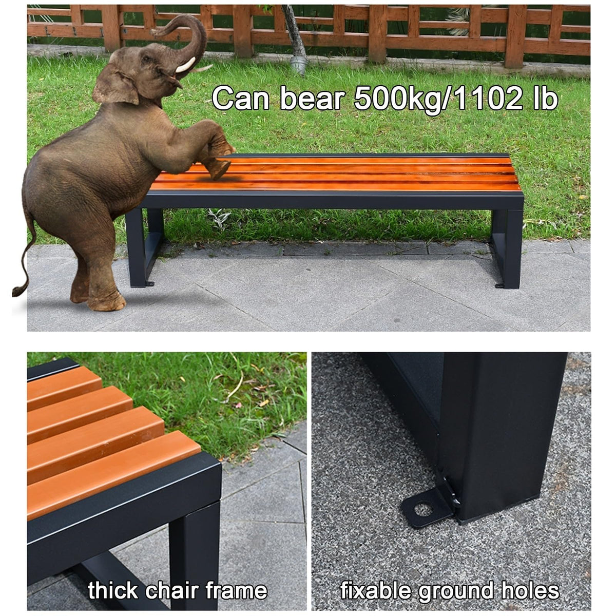 Metal Outdoor Bench O69317