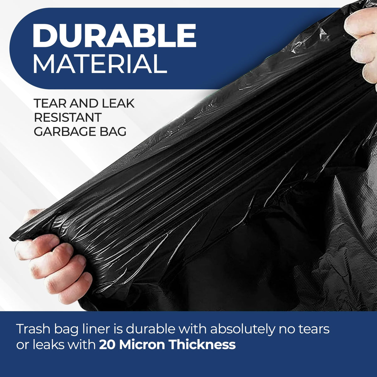 55 Gallon 20 Black Heavy Duty Trash Bags P569824