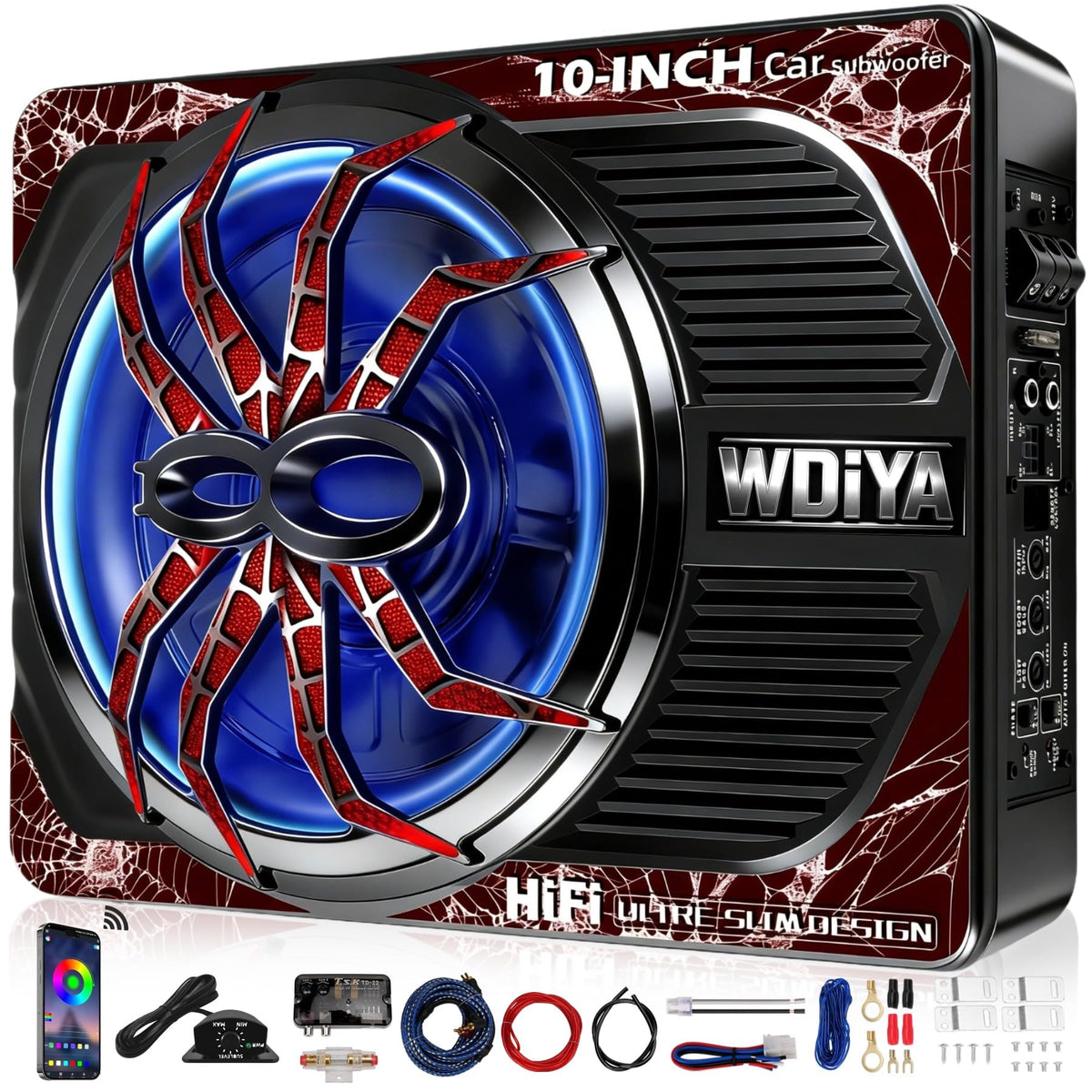 2000W 10" Under Seat Subwoofer with Amp Y724803