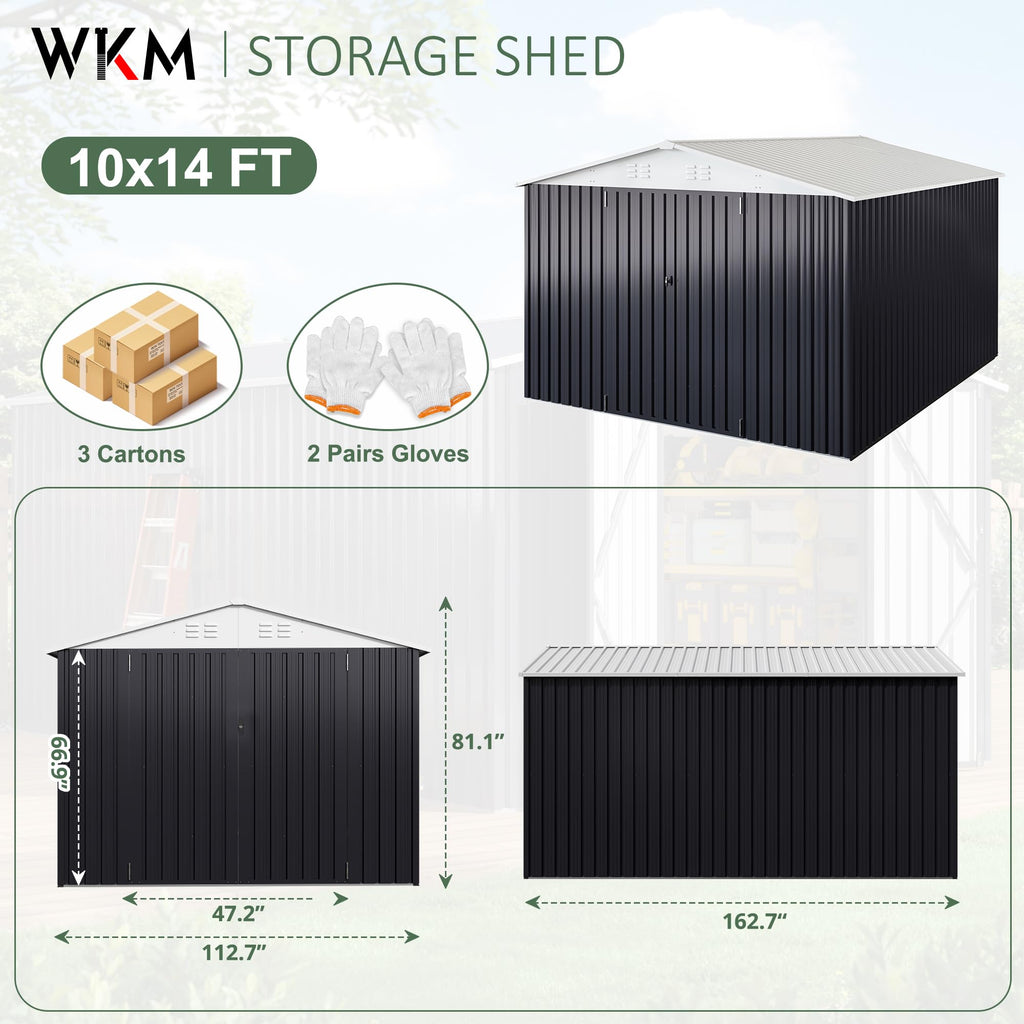 10x14 FT Outdoor Storage Shed H10153