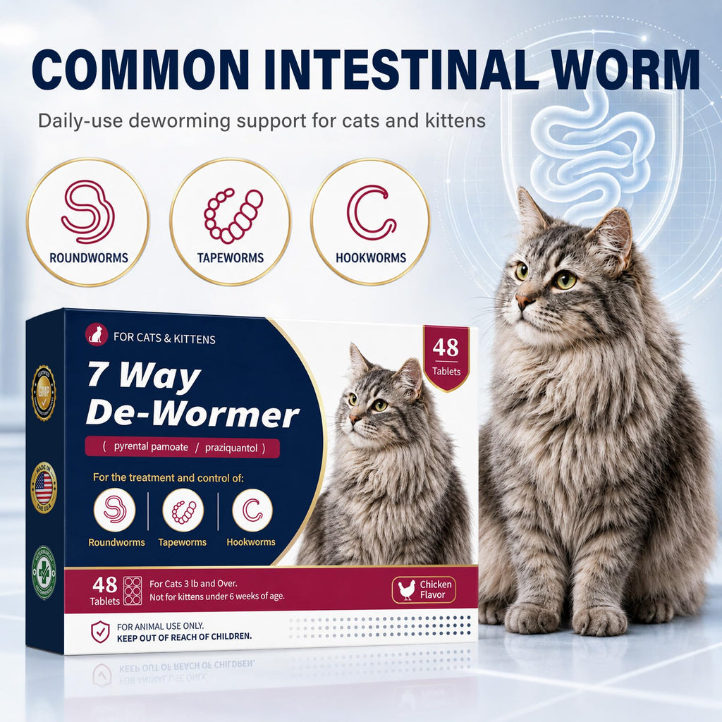Broad Spectrum Cat & Kitten Dewormer, Chicken Flavor T584