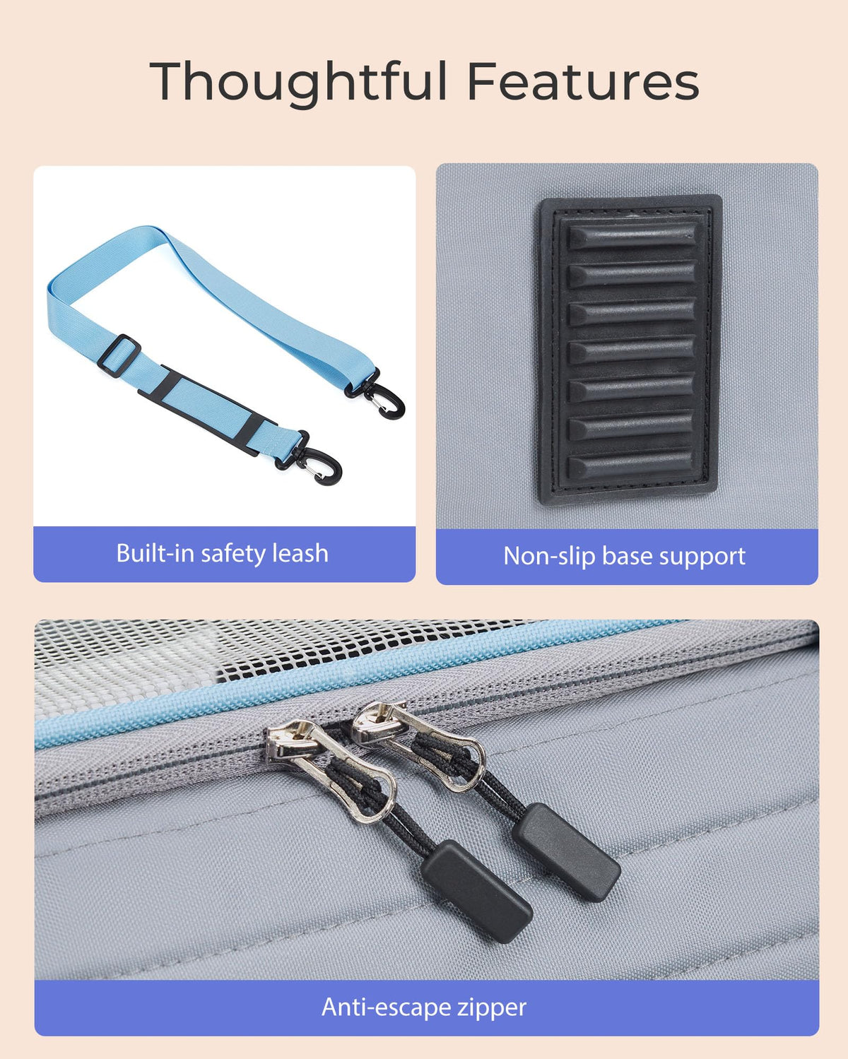 Airline Approved Soft-Sided Pet Carrier for Cats/Dogs Up to 20 Lbs A76662