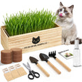 Cat Grass Kit Indoor Non-GMO Wheatgrass Seeds Growing Set I5402