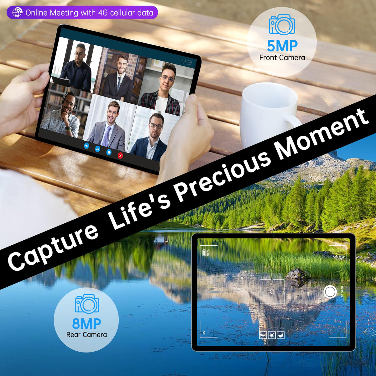Android 14 Tablet with Sim Card Slot 10GB+32GB 10 inch Tablet C6803