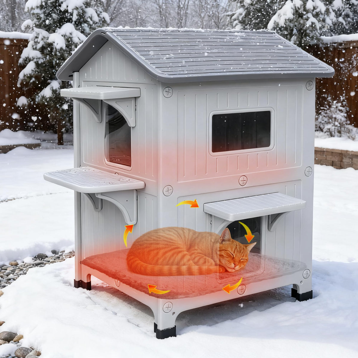 Insulated Outdoor Cat House W2432