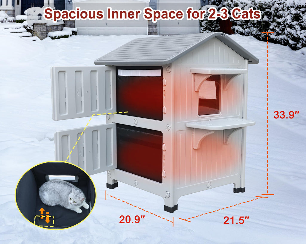 Insulated Outdoor Cat House W2432