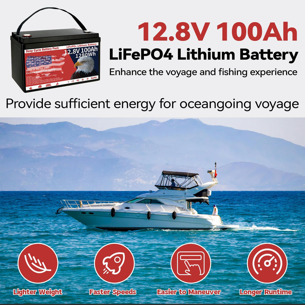 12V 100Ah LiFePO4 Deep Cycle Battery A39367