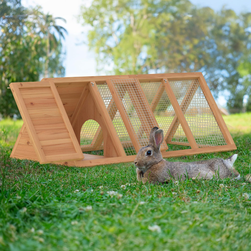 A-Frame Rabbit Hutch with Run Cage U8908