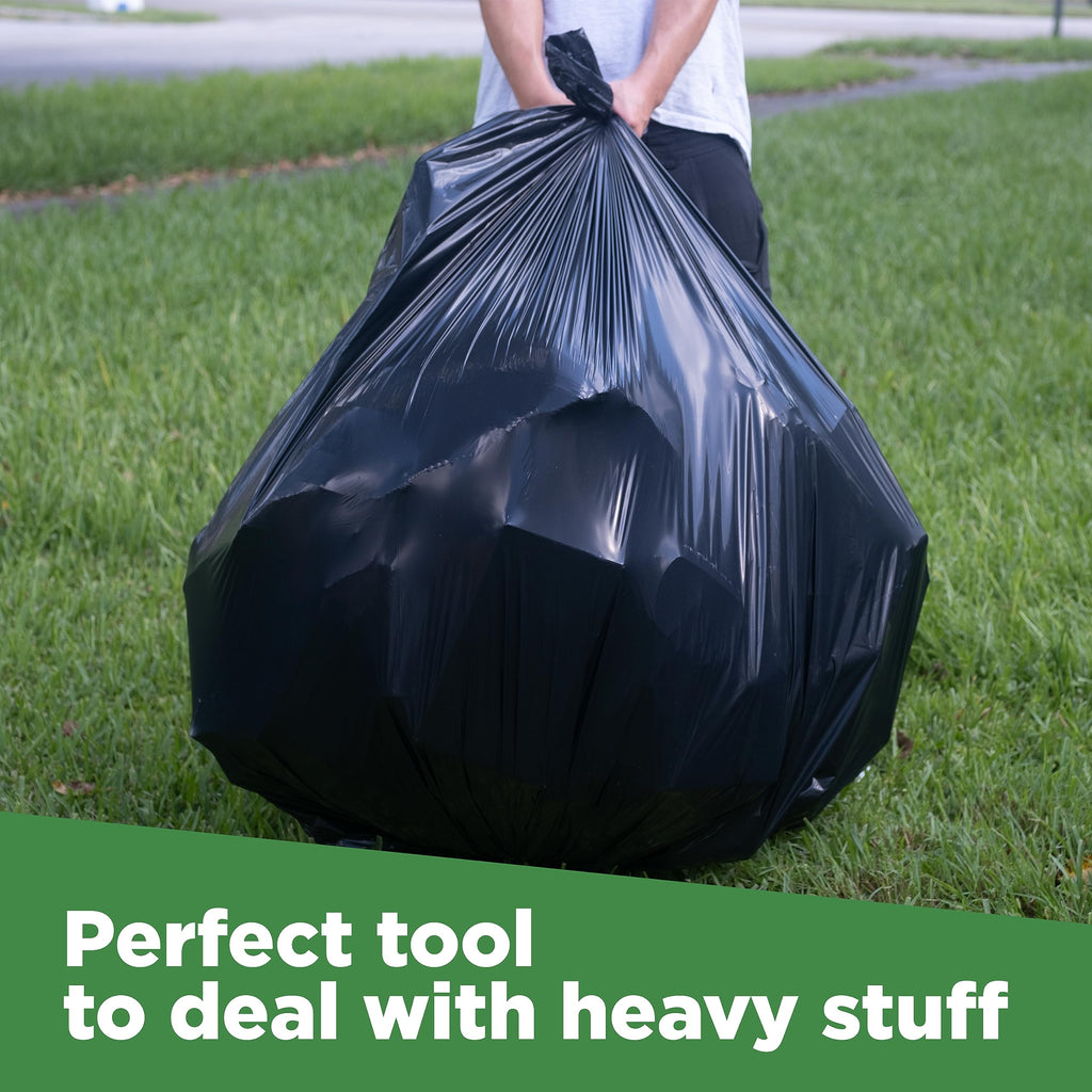 95 Gallon Heavy Duty Contractor Trash Bags, 25 Ct, Black, 1.2 Mil M286317