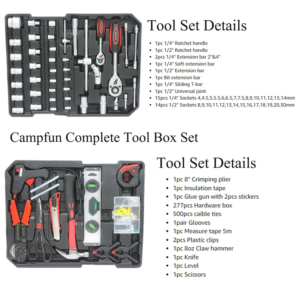 899-Piece Household Tool Set with Rolling Case G2516