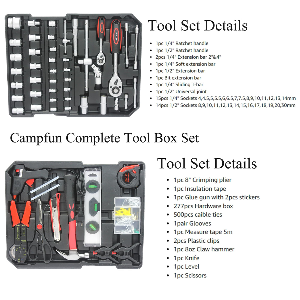 899-Piece Household Tool Set with Rolling Case G2516