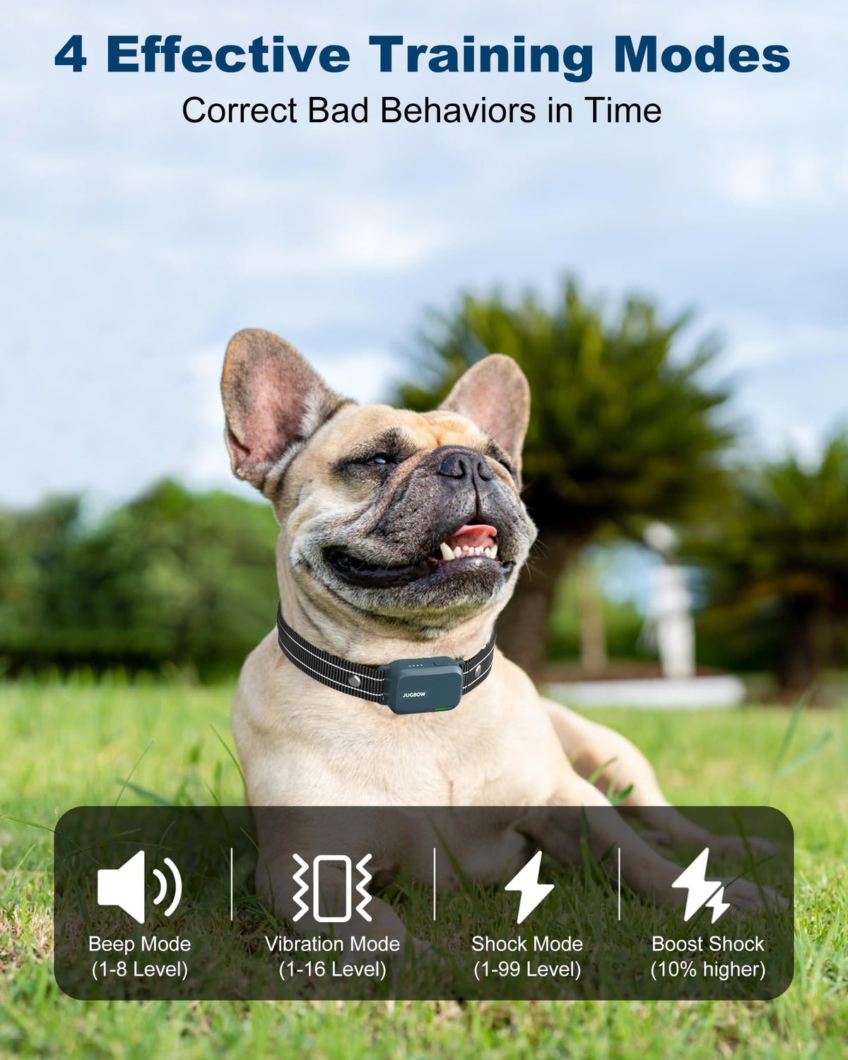 4500FT IPX8 Waterproof Rechargeable Dog Training Collar with Remote L6258