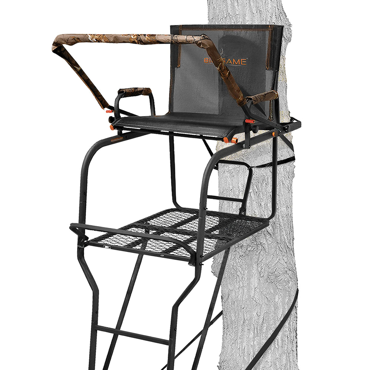 Deer Hunting Ladder Tree Stand with Extra Wide Seat G160