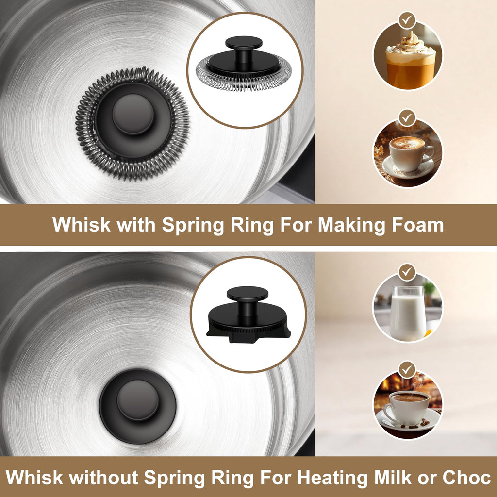 Black Electric Milk Frother and Steamer X144