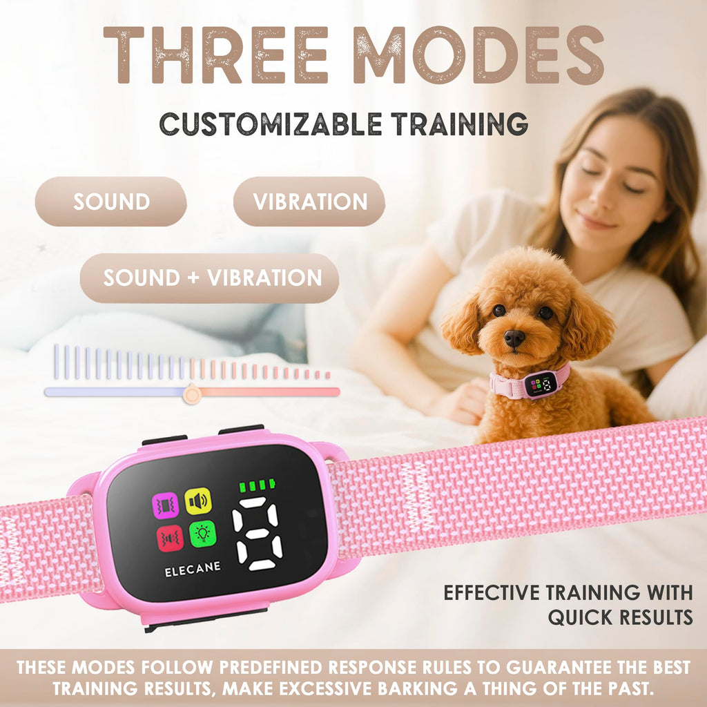 No Shock Rechargeable Bark Collar for Small Dogs 5-15 lbs Z210