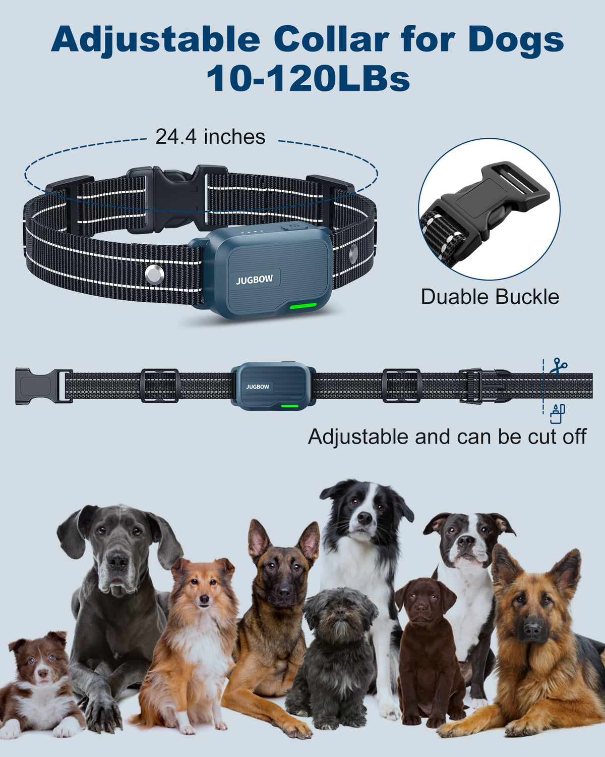 4500FT IPX8 Waterproof Rechargeable Dog Training Collar with Remote L6258