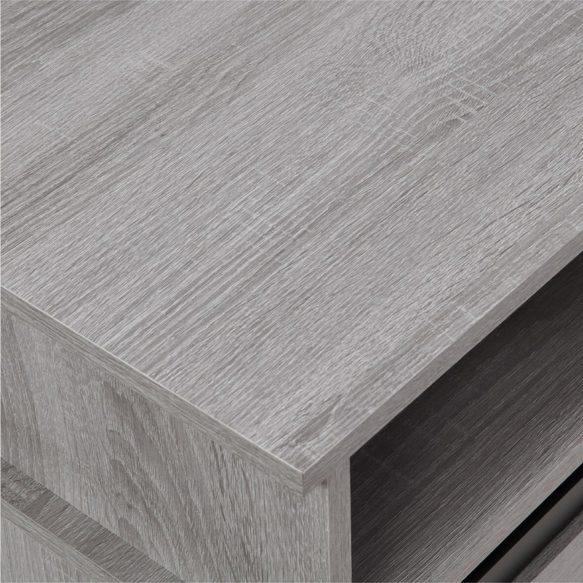 Grey Wood TV Stand with Sliding Barn Door V62138