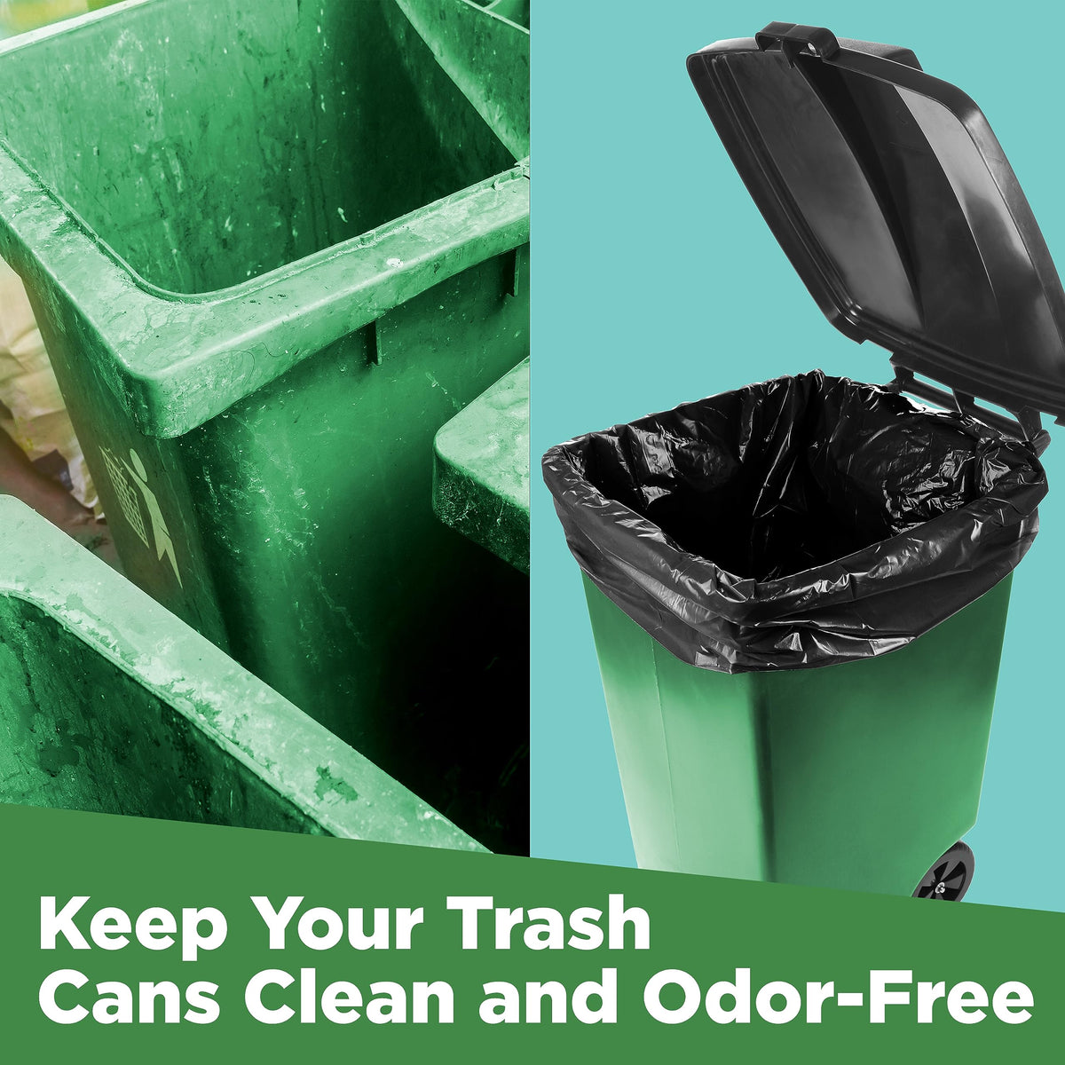 95 Gallon Heavy Duty Contractor Trash Bags, 25 Ct, Black, 1.2 Mil M286317