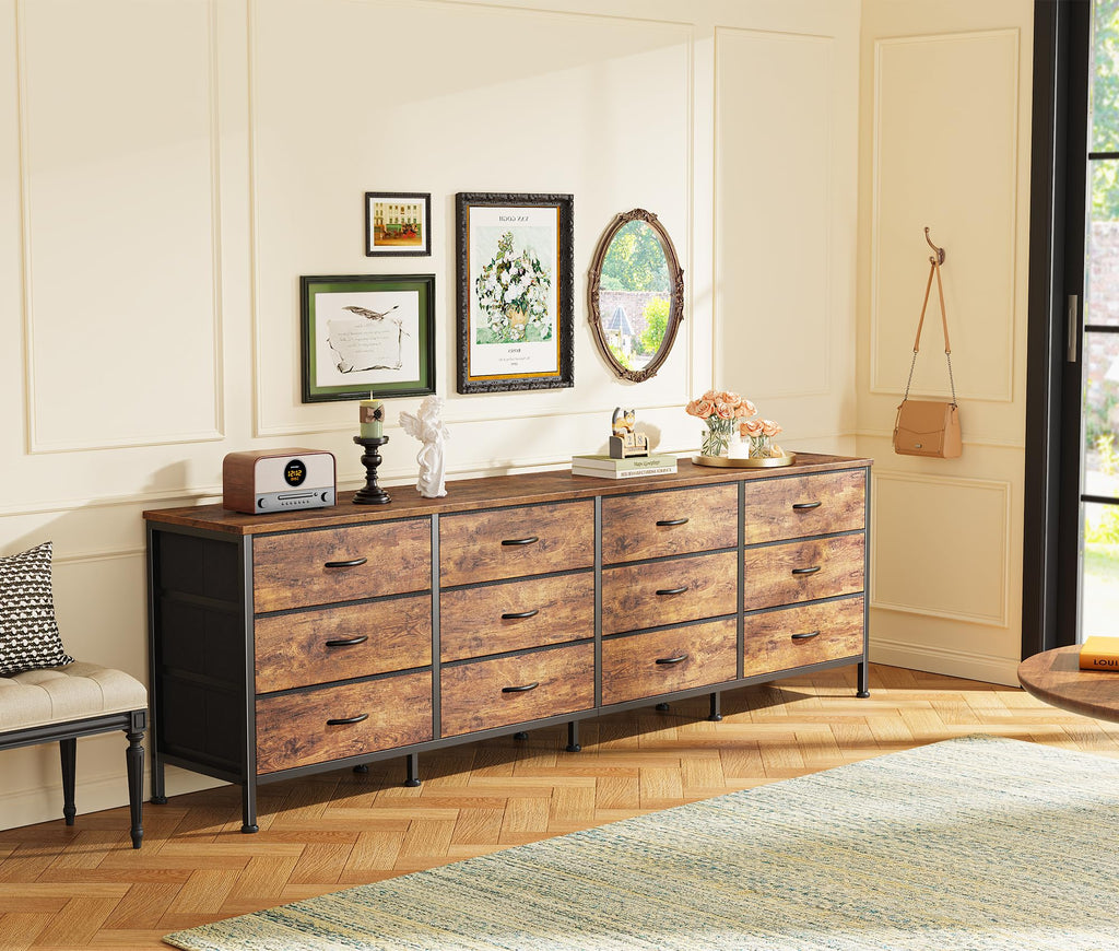 70 Inch 12 Fabric Drawer Dresser A675945