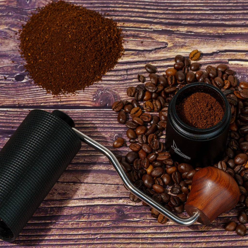 Manual Hand Crank Stainless Steel Conical Burr Coffee Grinder C496