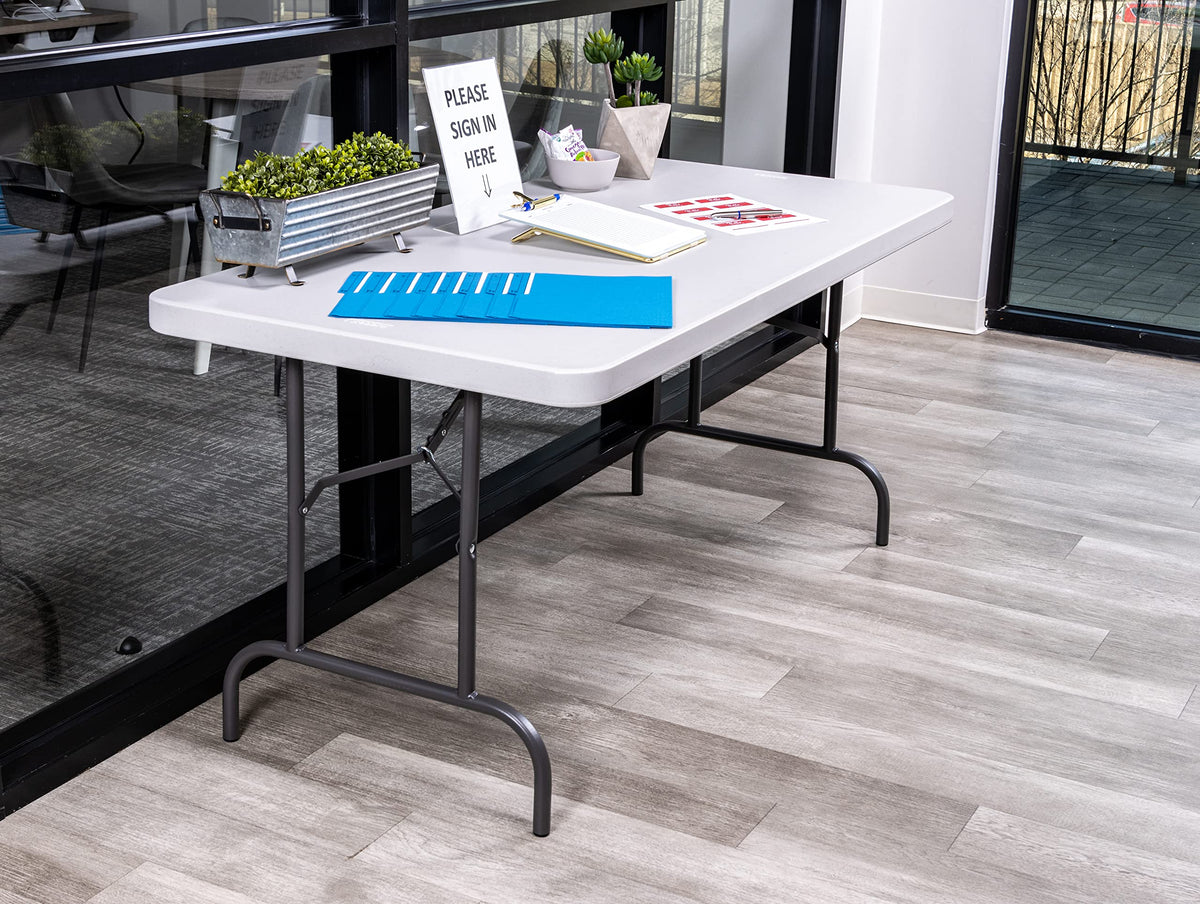 Commercial Folding Table 5 ft Platinum Granite I17895