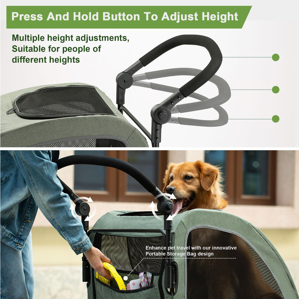 Green Dog Stroller 160 lbs Capacity K729014